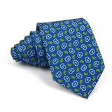 Riolio  High Quality Classic Men's 7.5cm Tie Soft Smooth Green Blue Colorful Paisley Flower Necktie Daily Wear Business Accessories Gift