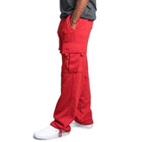 Riolio Men Sweatpants Long Pants Loose Sport Fit Jogging Joggers Sweat Pocket Cargo Pants Trousers Plus-size S-4XL