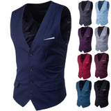 Riolio Men's Slim-fit Korean-style Vest Business Casual Vest for Men