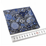 Riolio  New Men's Polyester Tie Pocket Square Cufflink Set Green Wine Red Brown Paisley Flower Necktie Business Party Accessories Gifts