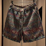 Riolio  Ethnic Style Printed Shorts Men's Fashion Trend Loose Versatile Couple Casual Five Points