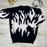 Riolio  Autumn Winter Knitted Sweater Retro Fashion Hip Hop Men Women Pullovers Gothic High Street Y2k Long Sleeve Couples Tops