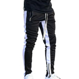 Riolio Men's Sports Joggers Pants Zipper Patchwork Casual Stitching Pants Fitness Bottoms Skinny Sweatpants Gyms Male Track Pants M-3XL