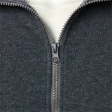 Riolio Men's casual sports zipper stand collar hoodie coat men's solid color cardigan