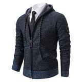 Riolio Men's trend in autumn and winter 2023 new plus velvet padded knit cardigan sweater coat