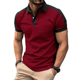 Riolio  Summer Men Casual Business T-Shirts Short Sleeve Polo Shirt Comfortable Formal Tops Breathable Polo T Shirt Blouses Man Clothes