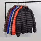 Riolio New Brand Autumn Winter Light Down Jacket Men's Fashion Hooded Short Large Ultra-thin Lightweight Youth Slim Coat Down Jackets