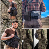 Riolio Molle Pouch Waist Bag Outdoor Men Tool Bag Utility Gadget Organizer Vest Pack Purse Mobile Phone Case