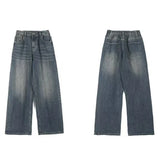 Riolio Summer Men Baggy Denim Jeans Male New Fashion Wash Straight Wide Leg Casual Trousers High Street Hot Sale Loose Trousers