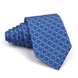 Riolio  High Quality Classic Men's 7.5cm Tie Soft Smooth Green Blue Colorful Paisley Flower Necktie Daily Wear Business Accessories Gift