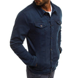 Riolio New Men's Jeans Jacket Business Casual Lightweight Long Sleeve Shirt High Street Spring Autumn Jackets Biker Coat Outwear Tops