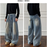 Riolio  Jeans men Wash Light Blue Relaxed Fit 2025 New Arrival High Quality Distressed Denim Pants Men Streetwear Fashion Youth Casual