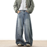 Riolio  Wide Leg Denim Pants Male Loose Cowboy Mopping Trousers baggy Men's Jeans Fashion Handsome Washed Streetwear Casual