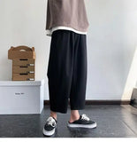 Riolio  Casual Loose Straight Wide Leg Pants Solid Color Simplicity Thin Spring Summer Fashion Comfortable Sports Men's Clothing