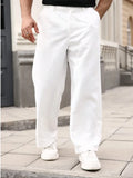 Riolio  Mens Casual Wide Leg Loose Fit Pants With Pockets Fall