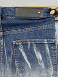 Riolio  New Summer Classic Fashion Retro Blue Denim Shorts Men's Casual Loose Straight Leg Stretch Sports High Quality Shorts 28-36