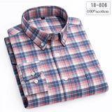 Riolio  Luxury high-quality100%cotton houndstooth full shirts for men slim fit Casual shirt long-sleeve plaid soft designer clothes ropa