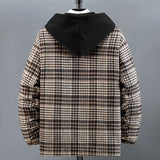 Riolio Plus Size 10XL 11XL Plaid Parkas Men Winter Thick Jacket Coat Plaid Fashion Casual Winter Hooded Jackets Big Size 11XL 10XL Male