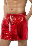 Riolio  Men's shiny shorts beach casual short pants Summer beach pants male quick-drying loose Short pants