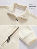 Riolio Autumn New Hoodies Men Korean Fashion 320G Heavy Cotton Long Sleeved Half Zip-Up Sweatshirts