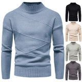 Riolio Men's Sweater Cross-border Men's Half-turtleneck Slim-fit Long-sleeved Sweater Base Shirt