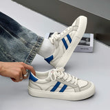 Riolio  Men's Spring Canvas Shoes New Breathable Lace Up Casual Men's Versatile Flat Bottomed Cloth Shoes Anti Skateboard Shoes Tenis