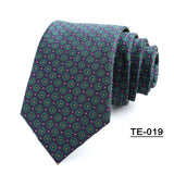 Riolio  Wholesale 8CM Men's Necktie Classic Ties For Man Wedding Business Party Polyester Dots Stripes Floral Jacquard Ascot Accessories