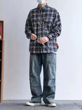 Riolio  Spring and Autumn New Solid Color American High Street Straight Leg Workwear Jeans Men's Casual Loose Sports High-Quality Pants