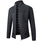 Riolio Autumn Winter New Mens Jacket Slim Fit Stand Collar Zipper Jacket Men Solid Thick Warm Jacket Men Sweater