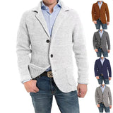 Riolio Men's Casual Knitted Cardigan Sweater Stand Collar Long Sleeve Fashion Men's Autumn and Winter Men's Warm Cardigan Jacket