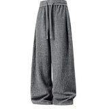 Riolio  Women's Ribbed Wide-Leg Pants High Waist Soft Knit Lounge Trousers