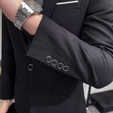 Riolio  Groom's Wedding Dress ( Jacket + Vest + Pants ) High End Brand Solid Color Men's Casual Business Office Formal Suit 3Pcs Sets