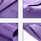 Riolio  M-6XL Double Vent Mens Suit ( Blazer+Vest+Pants) Solid Color Formal Office Business Suit Three-piece Groom's Wedding Dress Party