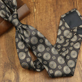 Riolio  New Trendy Mens Brown Green Navy Neckties 8cm Luxury Dots Floral Neck Ties Adult College Student Animal Printed Tie Cravat