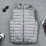 Riolio Coat Ultralight Sleeveless Puffer Vest Jacket Ultra Thin Warm Lightweight Down Jacket Waistcoat Winter Men Duck Down Vest Coats