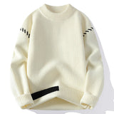 Riolio  Autumn Winter Mens O-Neck Sweater Casual Men Warm Cashmere Knitted Pullover Classic Men Loose Fit Themal Knitwear Work Sweaters