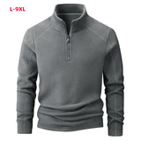 Riolio  Autumn Winter Men's Polartec Fleece Jackets Fashion Men Half- Zipper Pullover Coats Men Soft Shell Warm Sweatshirt Clothing 8XL