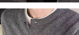 Riolio New American Style Men Cardigan Luxury Knitted Button-down Solid Color Long Sleeve Sweater Jacket Casual High Quality Knitwear