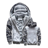 Riolio Winter Jacket Men Warm Coat Thick Fleece Male Zipper Hooded Jackets Casual Hooded Sportswear Outerwear Long Sleeves Sports Hoody
