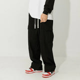 Riolio Corduroy Cargo Pants Men Japanese Streetwear Black Cargo Trousers Male Hip Hop Harajuku Brown Loose Vintage Korean