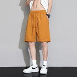 Riolio  Men's Ice Silk Quick-Dry Breathable Mid-Length Sports Stretch Beach Shorts Summer New Style Casual Outdoor Comfort Wear