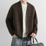 Riolio  American Retro Cardigan Coats Light Luxury Knitted Long Sleeve Men Sweater Jackets Winter Leisure Premium Quality Knitwear M-3XL