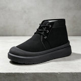 Riolio  Men New Winter Short Boots Snow Boots Thick Non Slip Sole Plush Warm Comfort Outdoor Casual Cotton Shoes