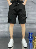 Riolio  Men Five-point Summer Thin Casual Work Clothes Loose Versatile Sports Mid-sports Pants