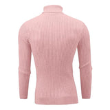 Riolio New Men's Turtleneck Sweater Casual Men's Knitted Sweater Warm Fitness Men Pullovers Tops