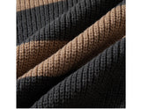 Riolio  Autumn Men's O-Neck Striped Sweater Casual Men Warm Cashmere Knitted Pullover Men Classic Loose Knitwear Sweaters Clothing