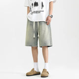 Riolio  Denim Shorts Men's Summer Thin American Straight-leg Trendy Brand Loose Casual Five-point Pants
