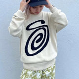 Riolio  Fashion Cool Knitwear Soft Casual Round Neck Sweater Top For Men And Women Utumn Winter Pullover Knitted Tops Clothing