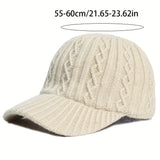 Riolio  Winter Baseball Cap Korean Version Trendy Fashionable Face-Slimming Japanese Versatile Warm Duck Tongue Hat