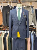 Riolio  Newest Men's Slim Fit Suits 3 Pieces Jacket Vest Pants Business Office Outfit One Button Tuxedo For Men Interview Wear